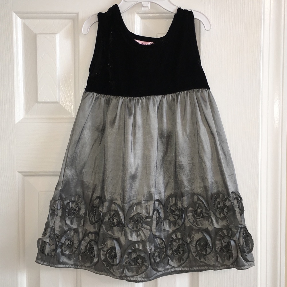 22nd Street semi-formal dress silver black 24m